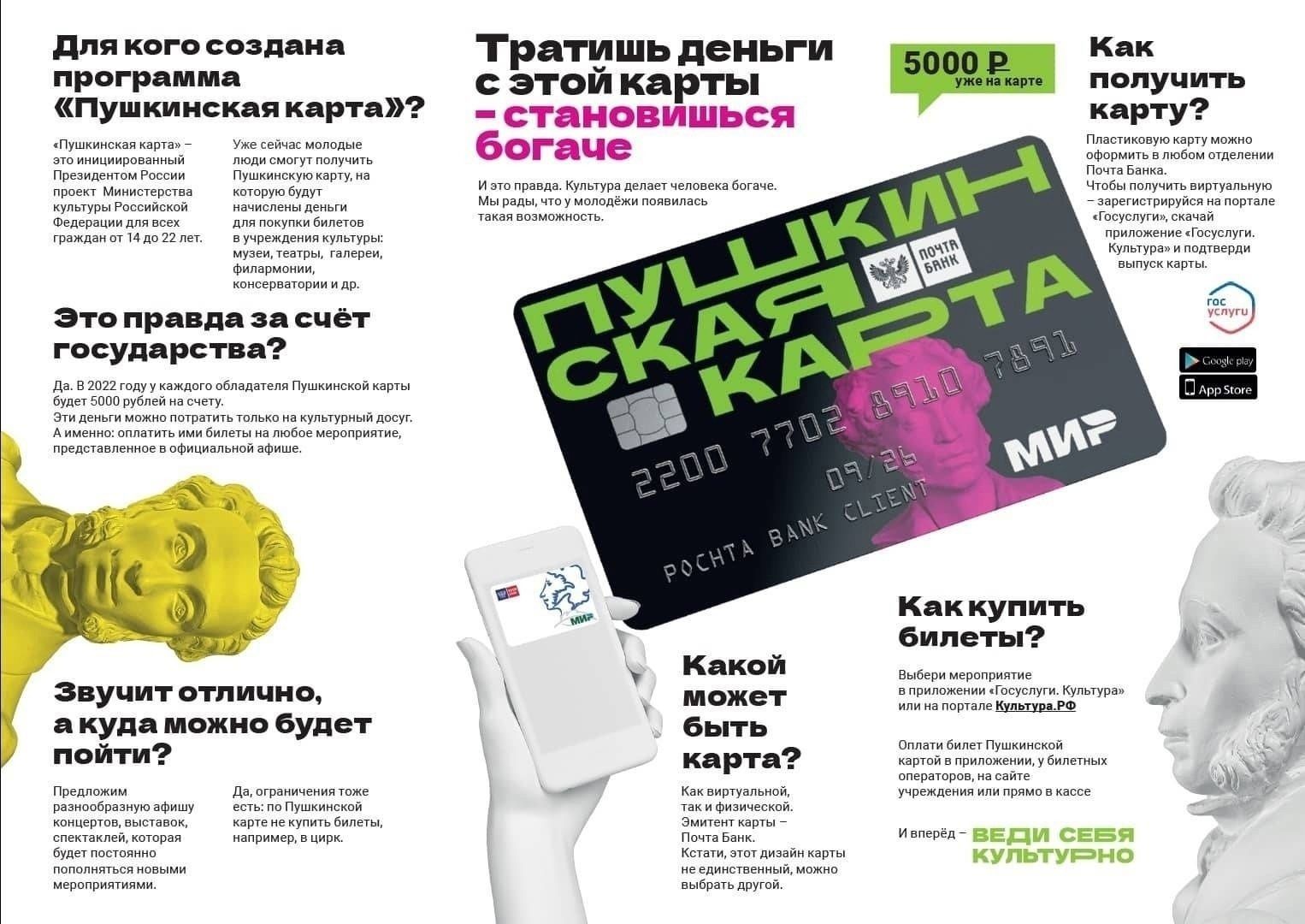 «Пушкинская карта» (от 16.01.2023)