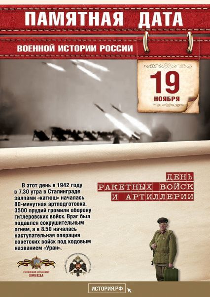 День ракетных войск и артиллерии (от 19.11.2023)