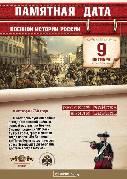 Памятная дата военной истории России (от 09.10.2021)