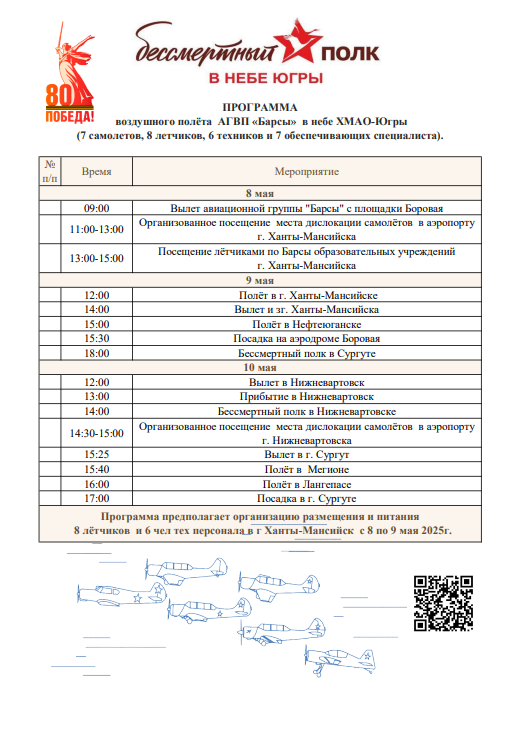 Бессмертный полк в небе Югры!