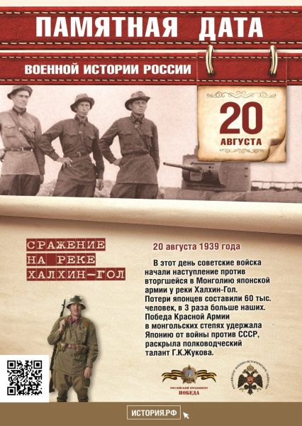 Памятная дата военной истории России (от 20.08.2023)