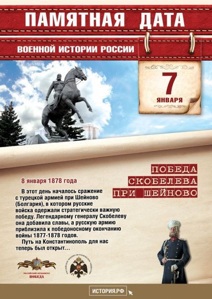 Памятная дата военной истории России (от 07.01.2023)
