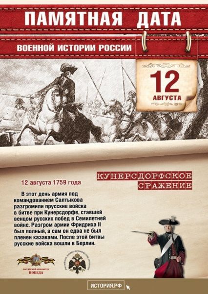 Памятная дата военной истории России (от 12.08.2023)