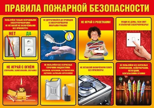Меры пожарной безопасности при обращении с газовыми, электрическими приборами и печным отоплением