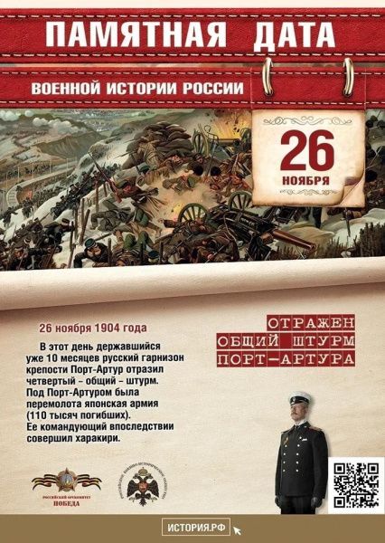 Памятная дата военной истории России (26.11.2023)