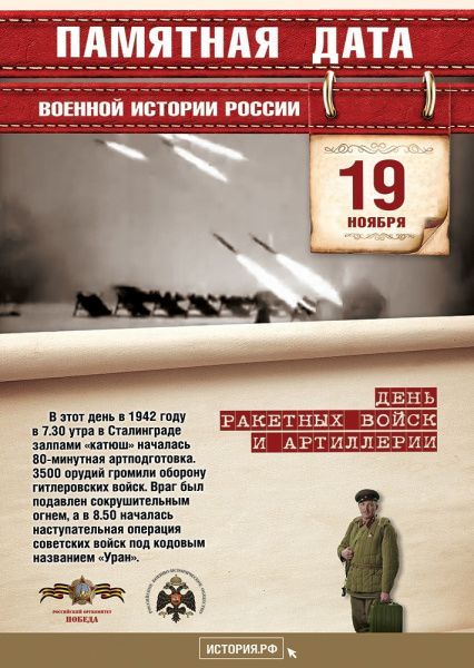 День ракетных войск и артиллерии (от 19.11.2022)